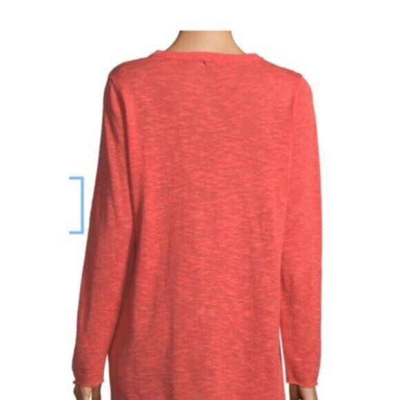 Eileen Fisher Organic Linen Cotton Flora Crew Neck Long Sweater Top Lightweight - Picture 4 of 15